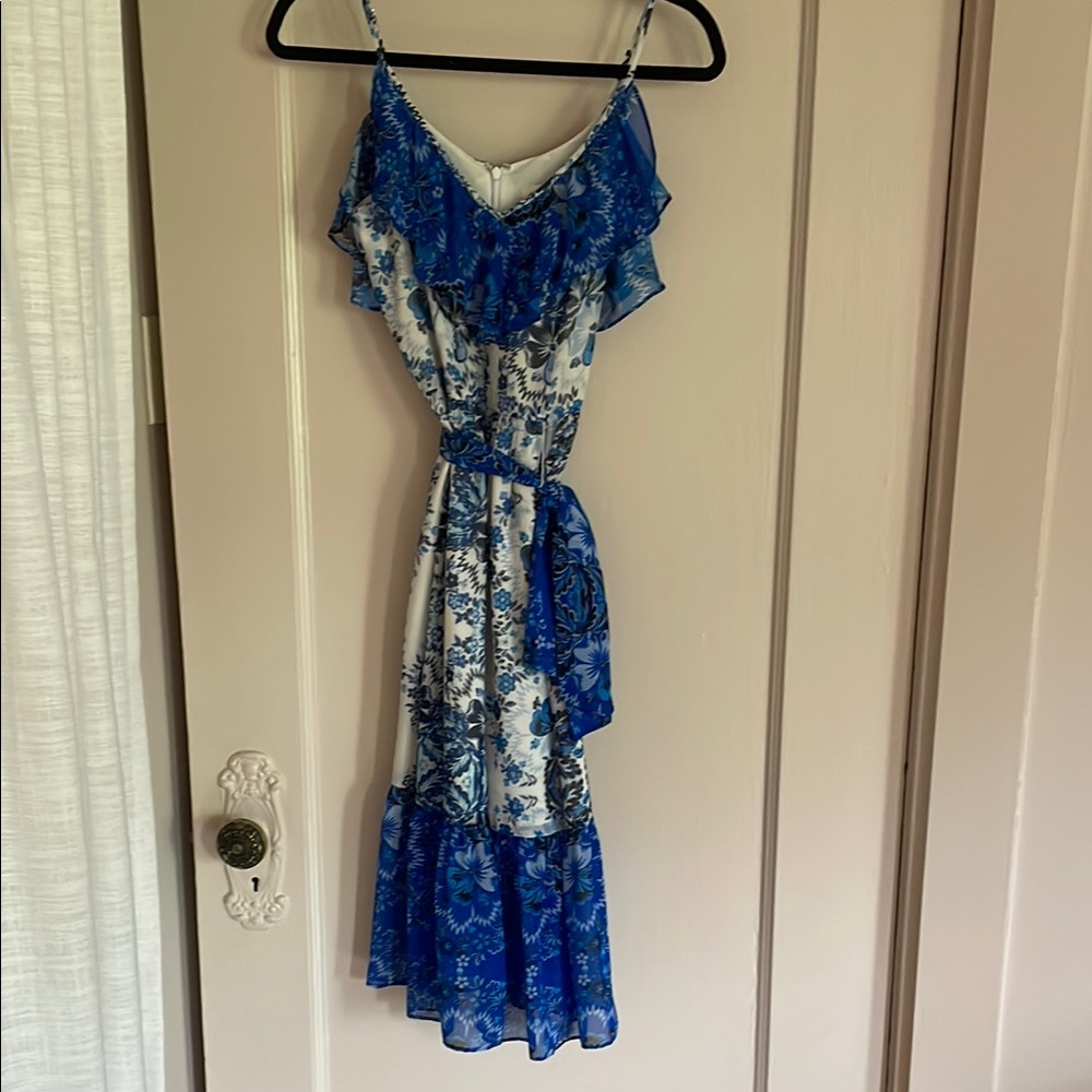 Eliza J Ruffled Midi Dress size 2